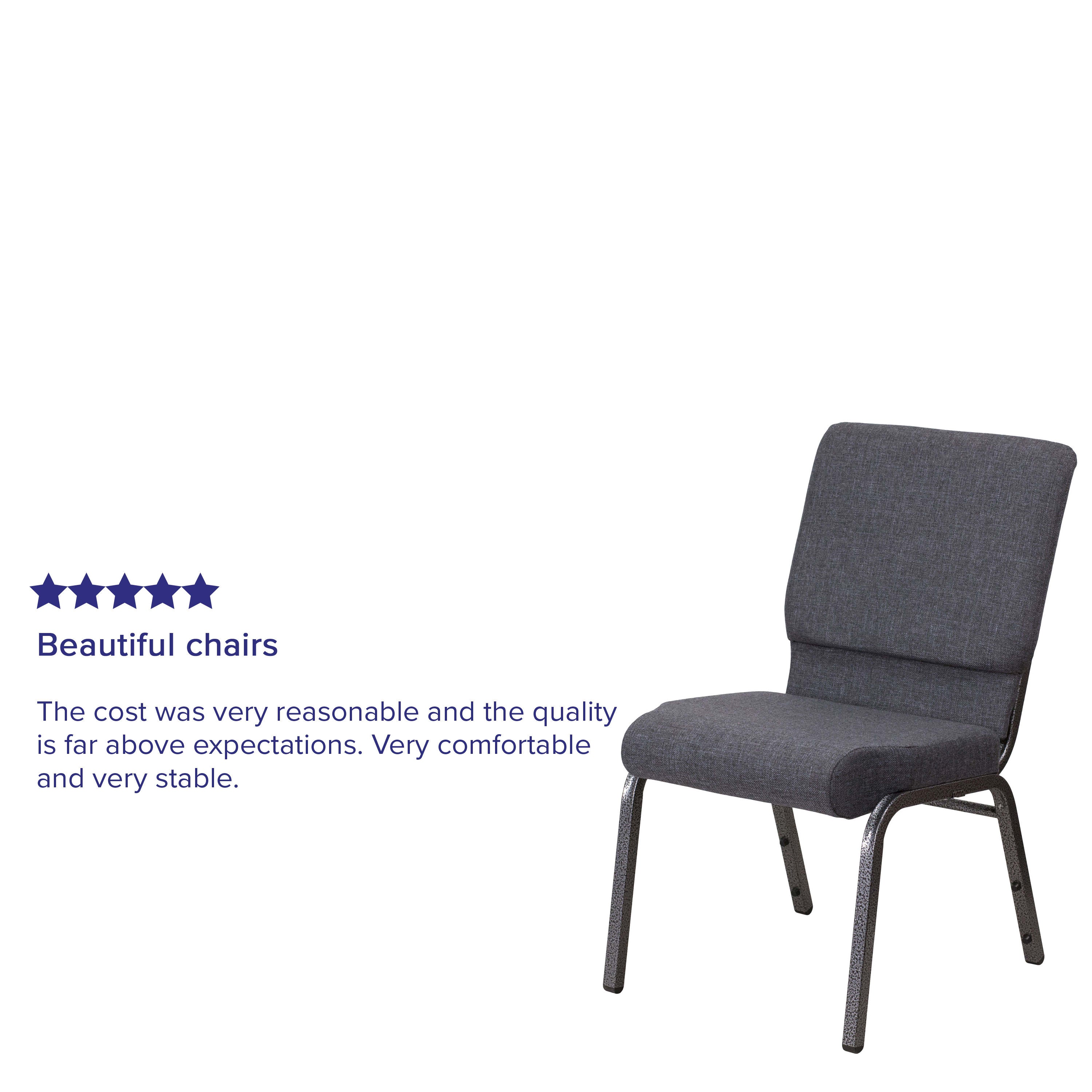 Hercules Series 185 Stackable Church Chair 18.5 Inch Wide