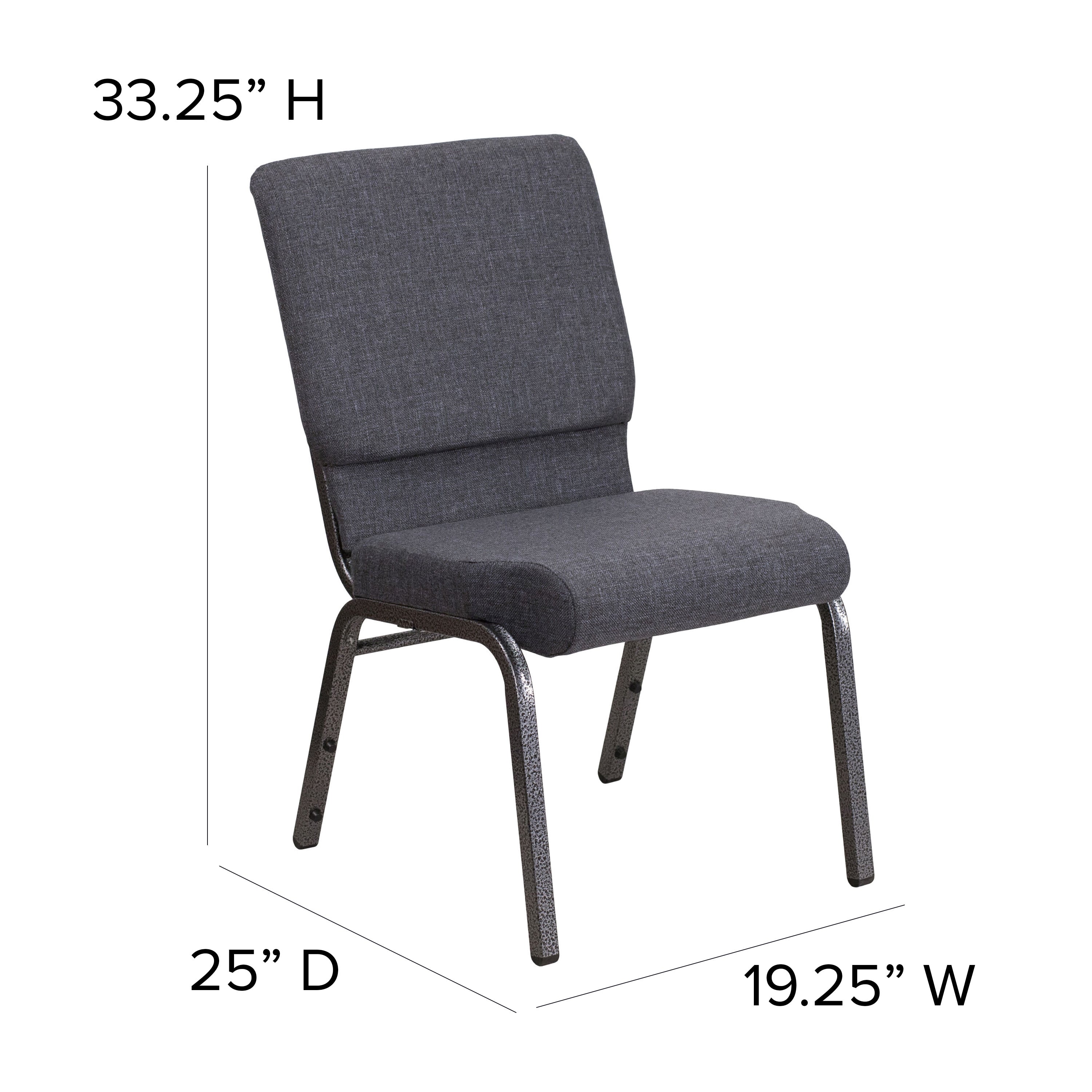 Hercules Series 185 Stackable Church Chair 18.5 Inch Wide