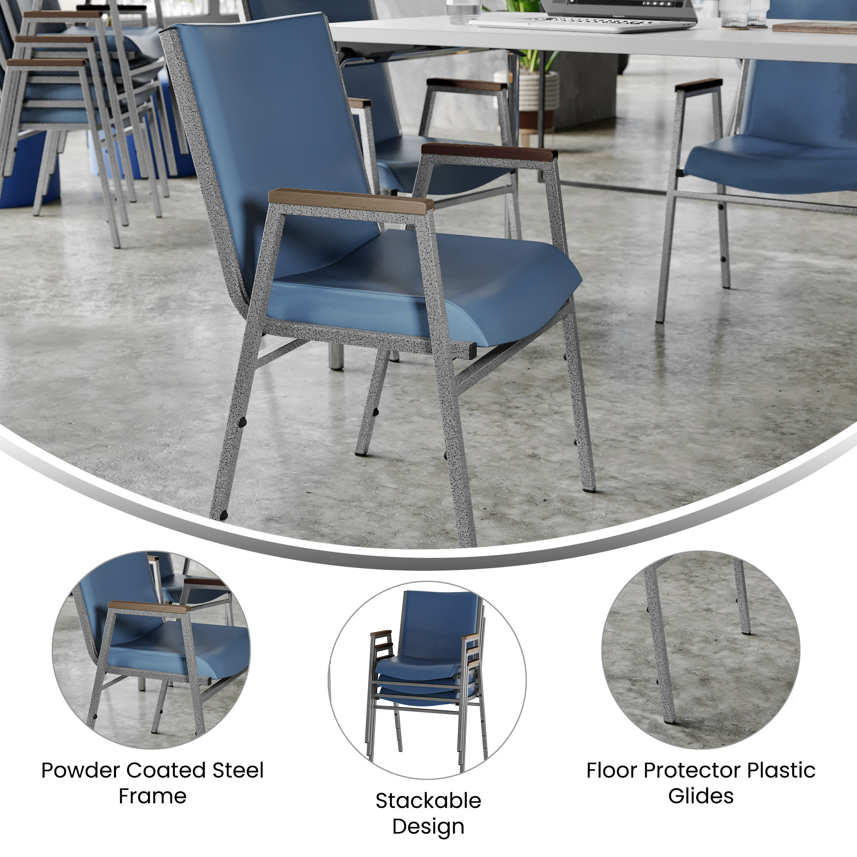 HERCULES Heavy Duty Stack Chair with Arms
